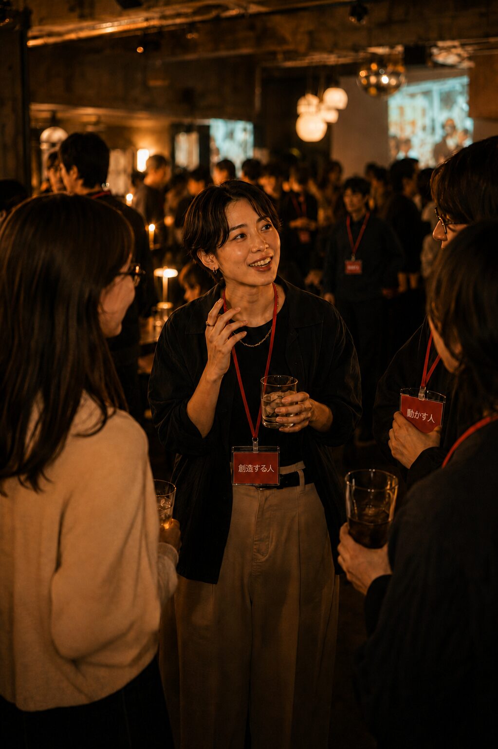 「クリエイティブ界隈 in 北九州」で会話する若手クリエイター