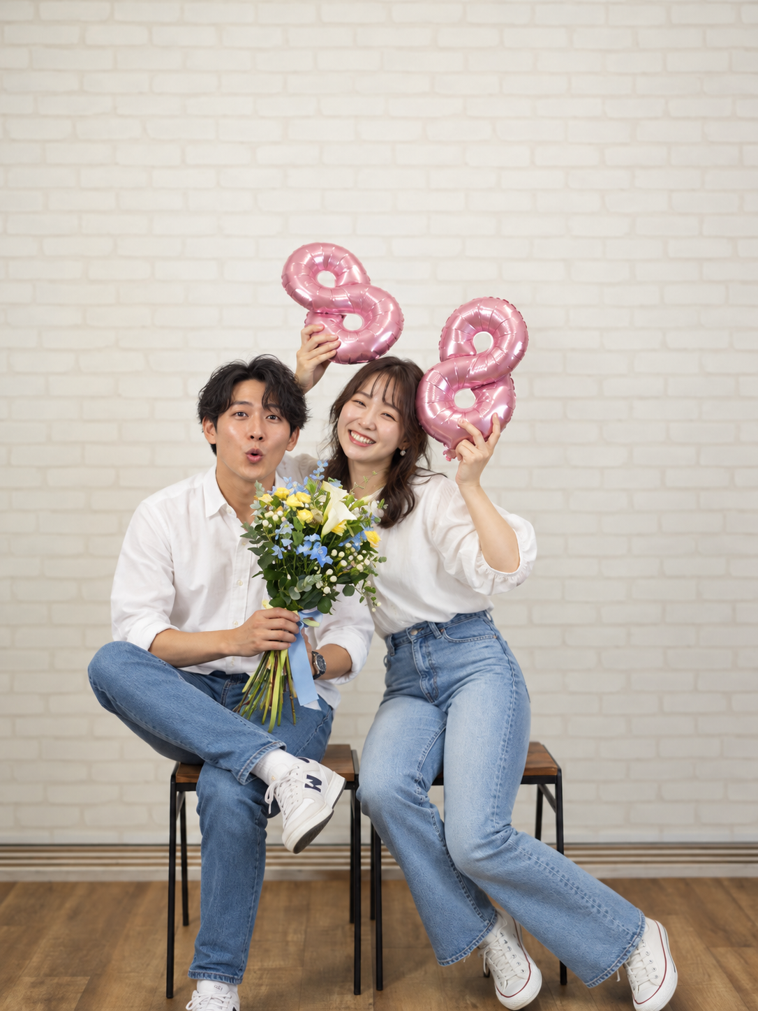 結婚記念日とカップル写真